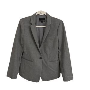 J.Crew Regent Blazer Womens 6 Gray One Button Four Season Stretch Jacket K5961